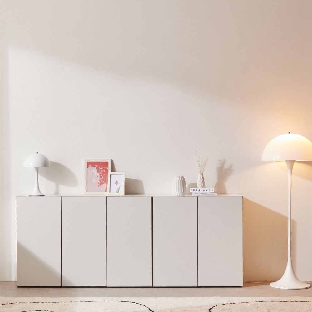 홈카페수납장 그릇장 부엌 홈카페장 하부장 장식장 주방장 12.1200x400x1050mm, 3단, 화이트