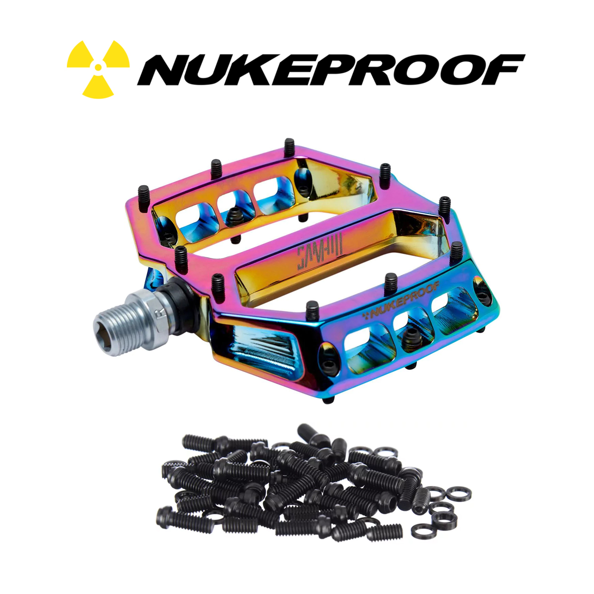 누크프루프 페달 샘힐 MTB 자전거 오일슬릭 평페달 NUKEPROOF SAM HILL - 메인 이미지