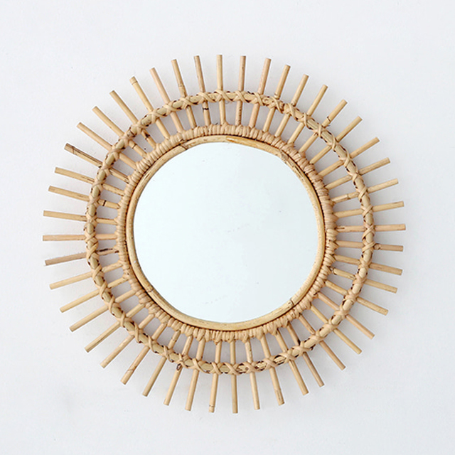 LESIO 원형거울 라탄 D50 UJ0002 내추럴 8705.2747 [서울/인근경기직배송]