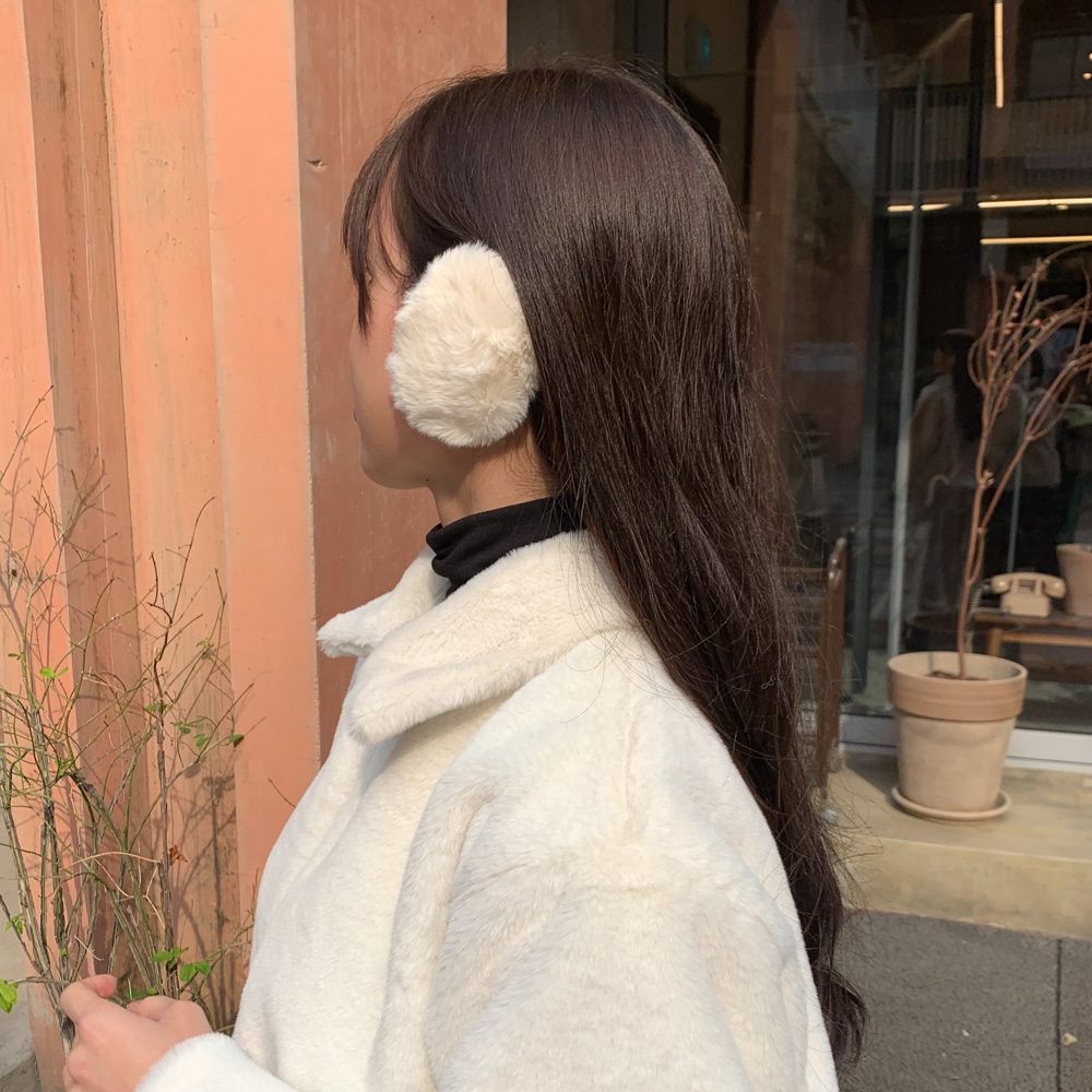 [1쌍/2pcs] 따뜻한 똑딱이 양털 뽀글이 퍼 융털 기모 끈없는 귀마개 5color 상세 이미지 58