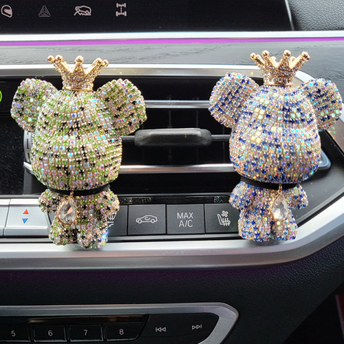 도그독 명품 큐빅베어 차량용 방향제 고급 자동차 베어브릭 디퓨저 블랙체리