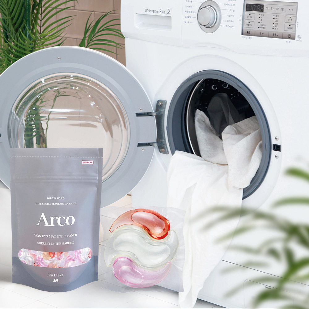 아르꼬 3in1 캡슐형 세탁조 클리너 6개+6개 12회분 드럼세탁기 통돌이 통세척 제품 이미지