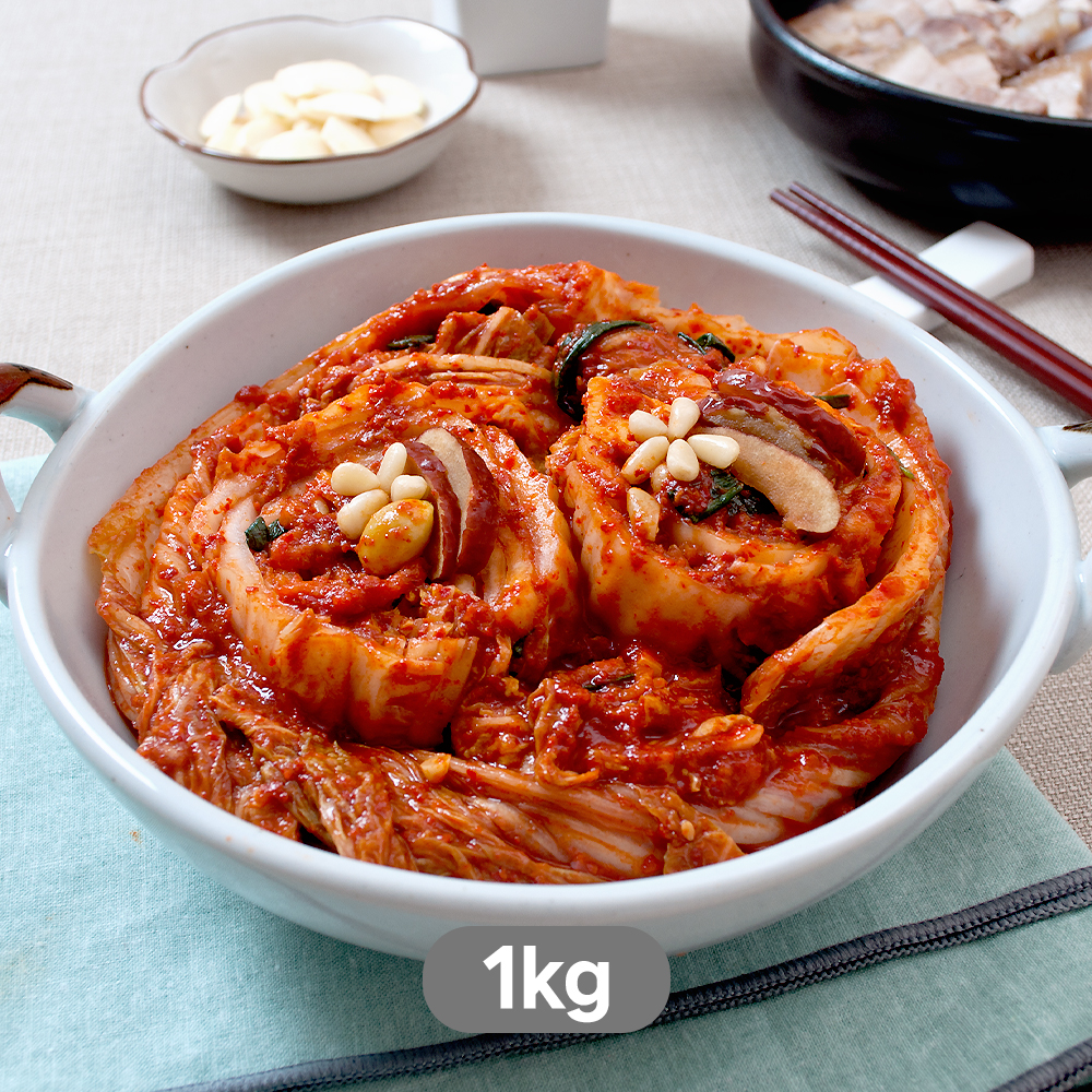 참가득 풍부한 맛의 보쌈김치 1kg / 맛있는 포기 배추 김장 HACCP 국내산100%