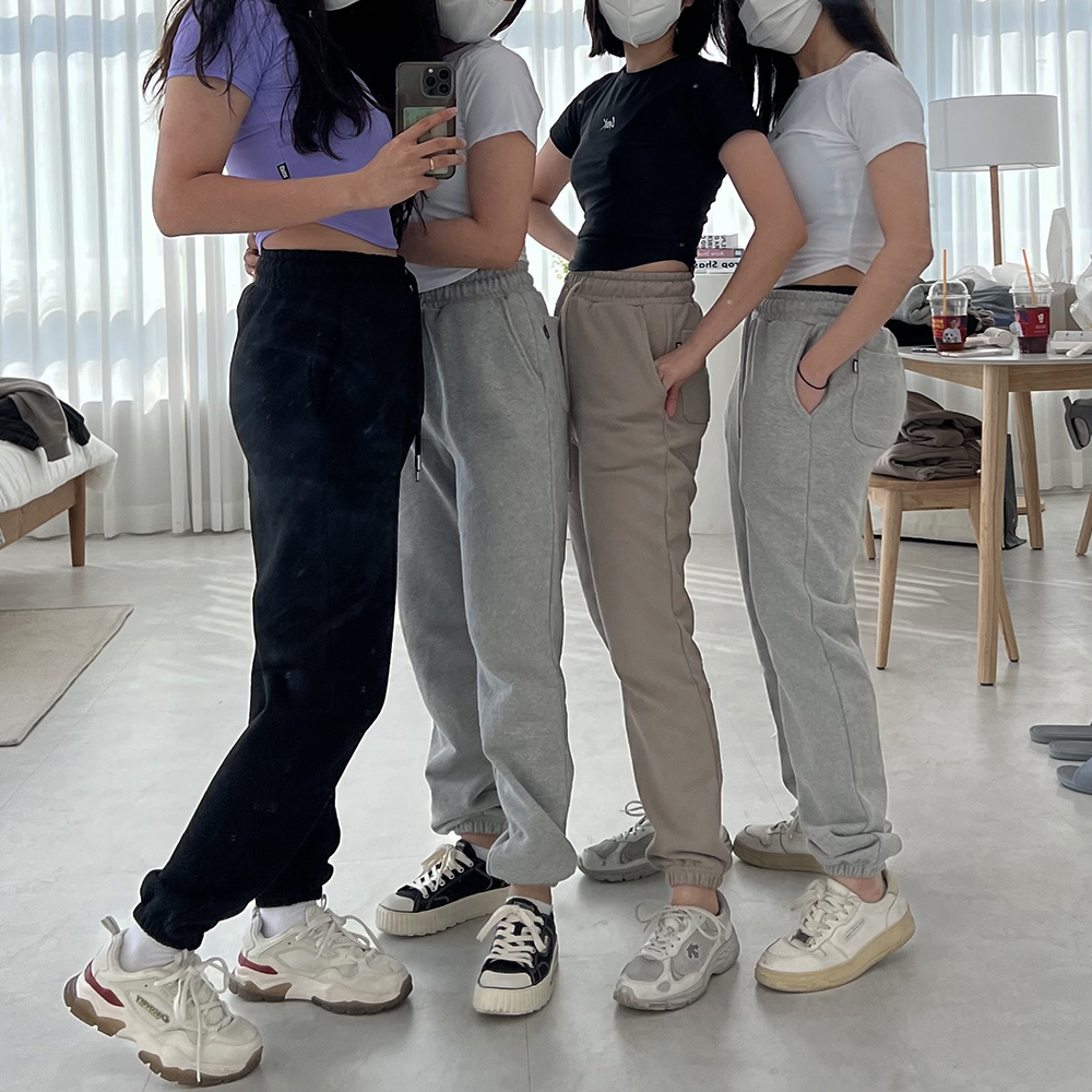 그누크 헤비웨이트 조거 스웻팬츠 밴딩 벌룬팬츠 남자 여자 짐웨어 - 상세 이미지 2