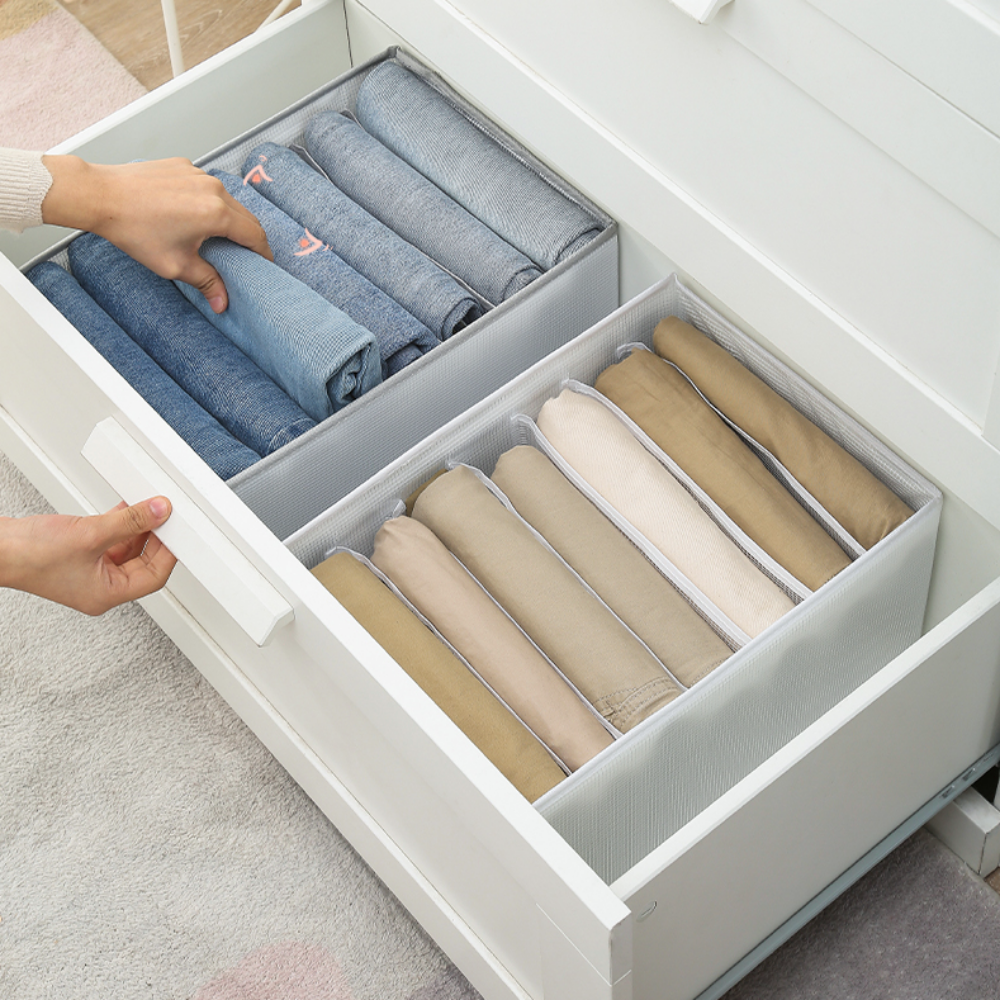 바지정리함 옷장수납함 티셔츠정리 트레이 옷정리 칸막이 티셔츠 정리함 7칸