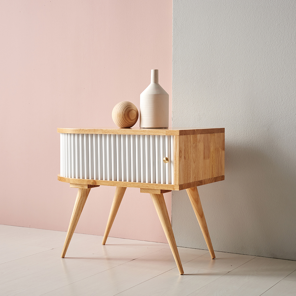 프릴 수납 원목 틈새 미니 침대 옆 협탁 선반 600