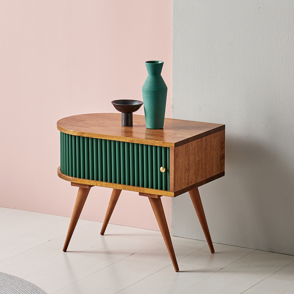 프릴 수납 원목 틈새 미니 침대 옆 협탁 선반 600