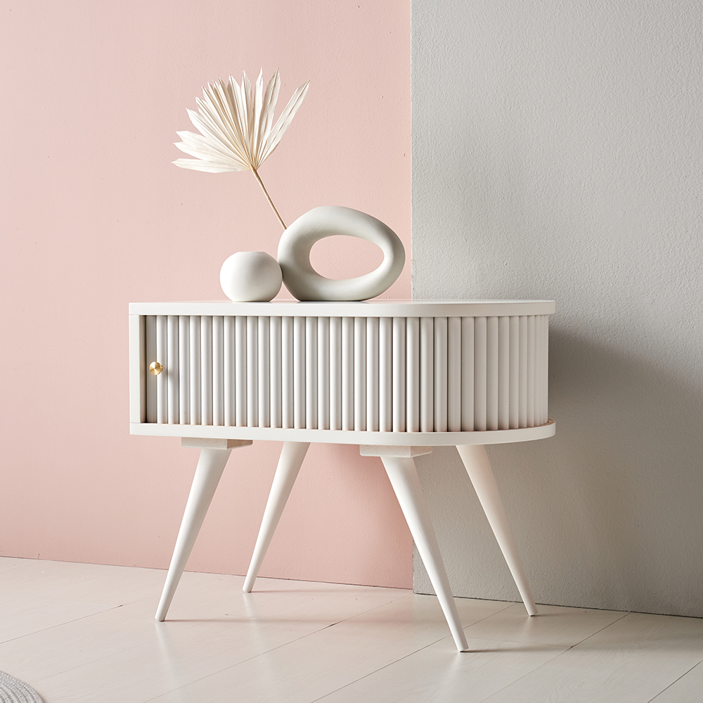 프릴 수납 원목 틈새 미니 침대 옆 협탁 선반 600