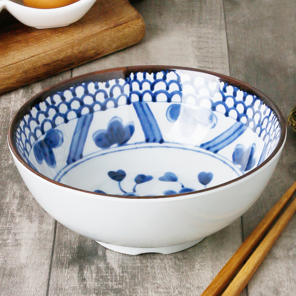 일식 멜라민 면기 일본 라멘 우동 마라탕 짜장면 우동기 그릇 17.8cm, 크로버 - 상세 이미지 2