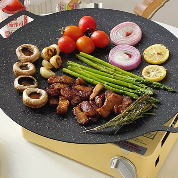 캠핑용 그리들 손잡이 깊은 그리들 대형 무쇠그리들 전골 38cm