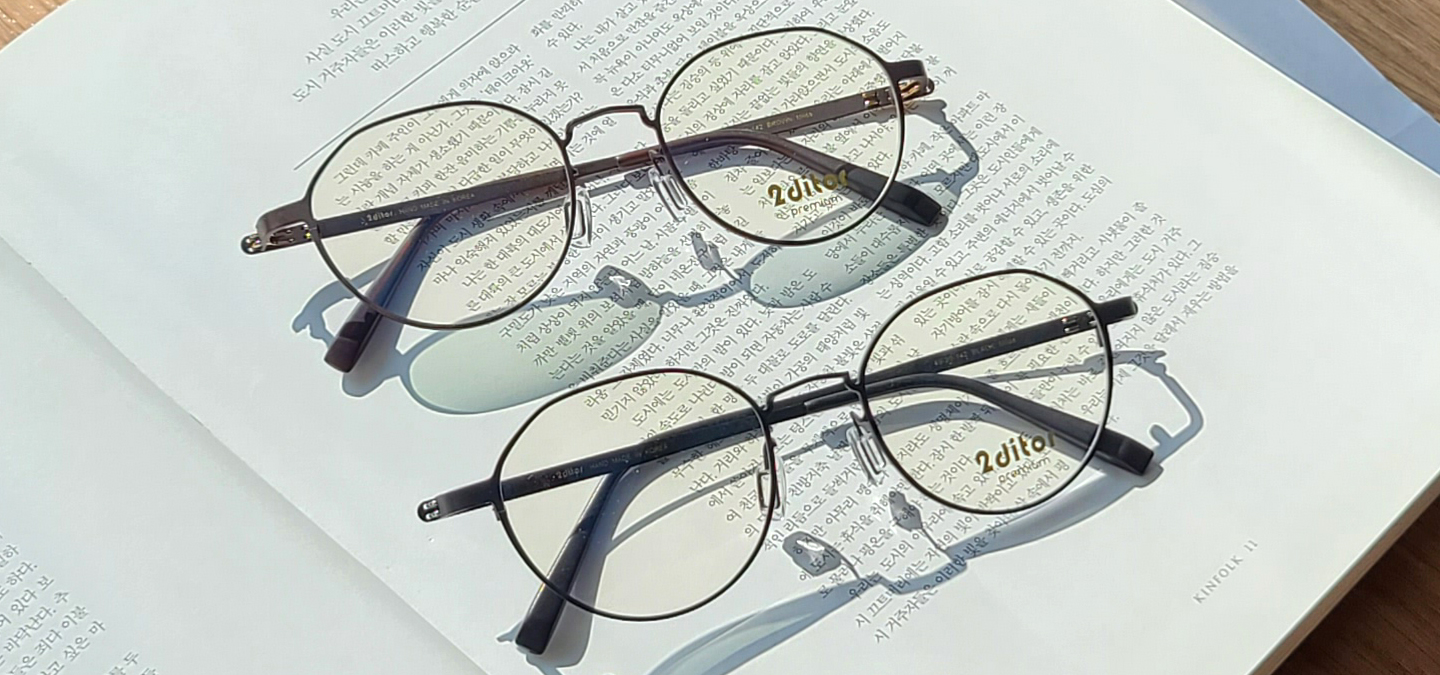 신소재 스틸 나사없는 안경 남자 여자 다각형 대두 사각 안경테 자이스 드라이브세이프