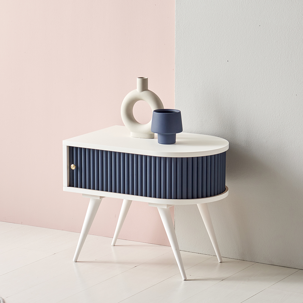 프릴 수납 원목 틈새 미니 침대 옆 협탁 선반 600