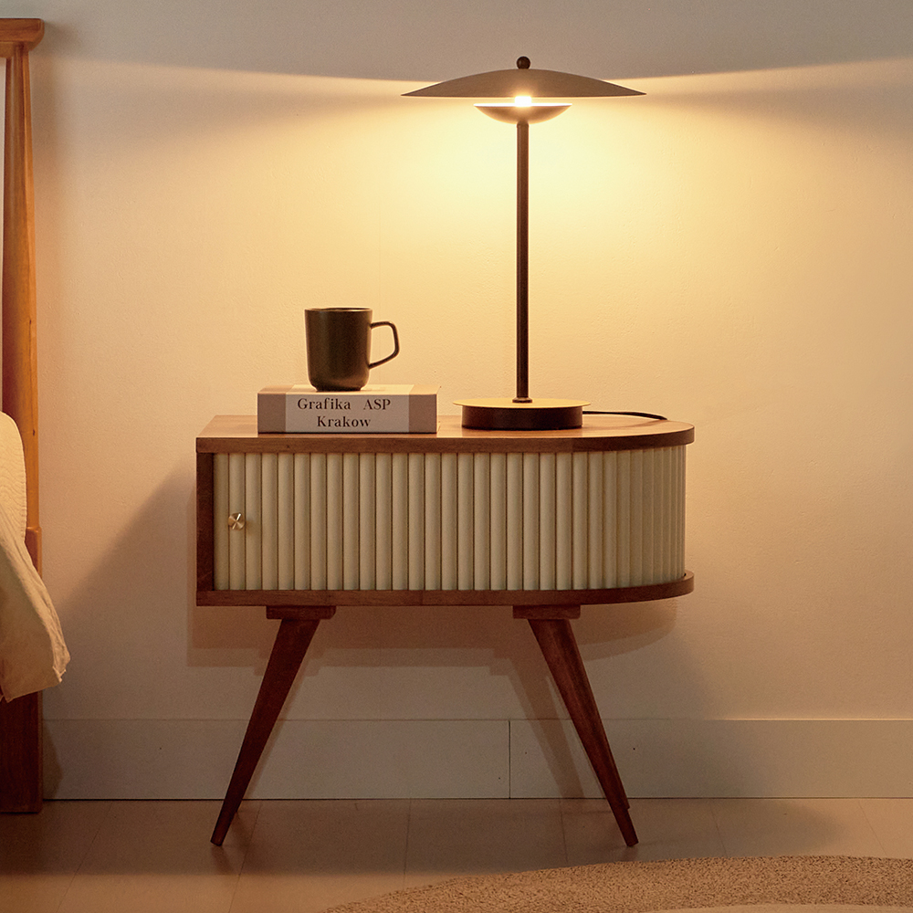 프릴 수납 원목 틈새 미니 침대 옆 협탁 선반 600