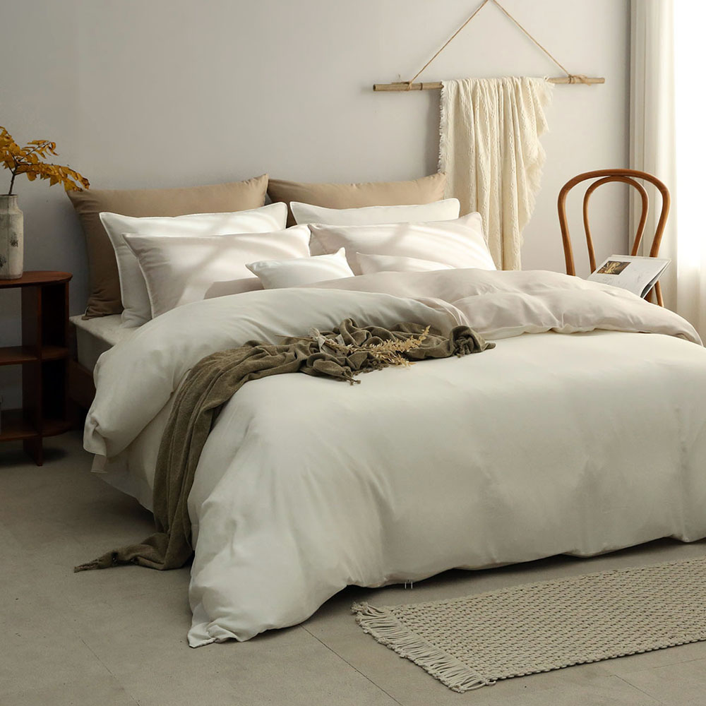 이스턴킹침구 호텔식 차렵이불 텐셀모달100 레알 아이보리 간절기 겨울 EK이불커버세트