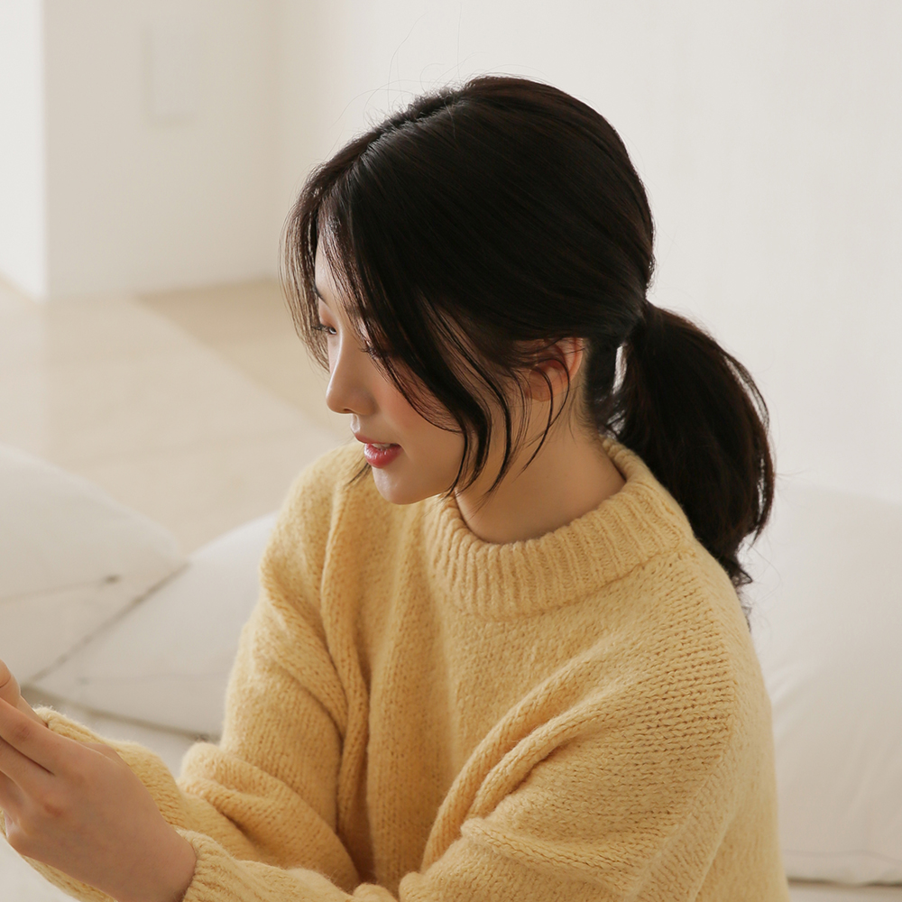 앞머리가발 롱 사이드뱅 똑딱이 부분 헤어피스 가발 - 상세 이미지 2