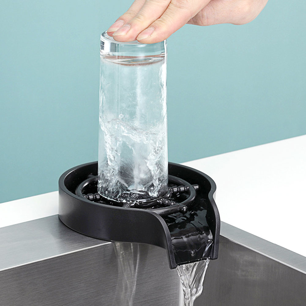 칼딘 컵워셔 피처린서 워터스테이션 고압 분사 컵세척기 원형 피쳐린서 ABS 실버