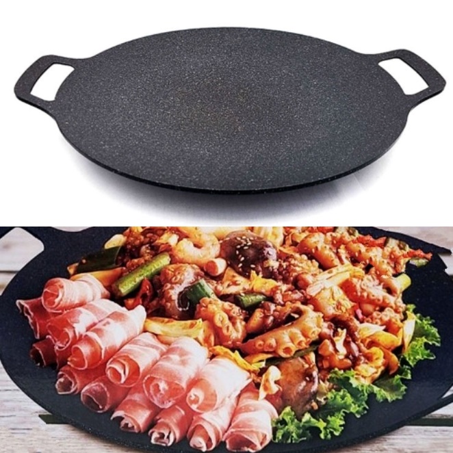 캠핑용 그리들 손잡이 대형 무쇠그리들 전골 38cm 깊은 그리들