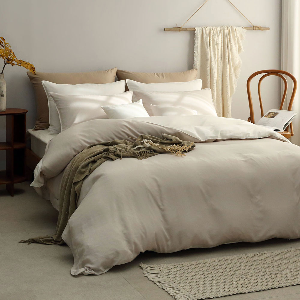 이스턴킹침구 호텔식 차렵이불 텐셀모달100 레알 베이지 간절기 겨울 EK이불커버세트