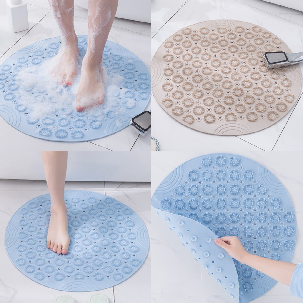 발 각질 세척 욕실 매트 30CM 발바닥 씻는 화장실 샤워 마사지 브러쉬 미끄럼방지 실리콘 패드 발닦개