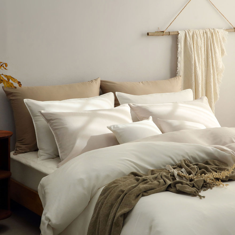 이스턴킹침구 호텔식 차렵이불 텐셀모달100 레알 아이보리 간절기 겨울 EK이불커버세트