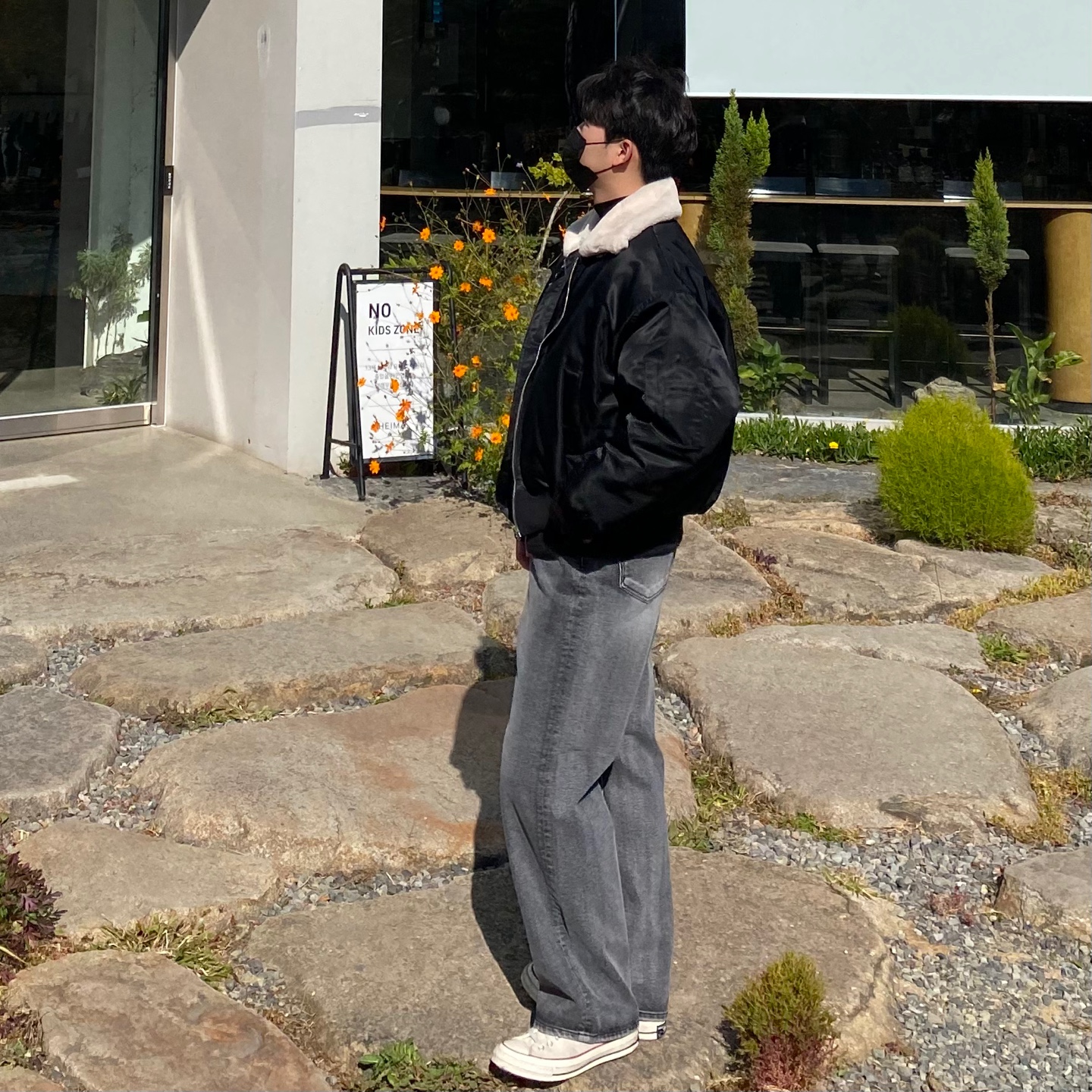 남자그레이진 남자세미와이드청바지 남자생지데님 이미지 8