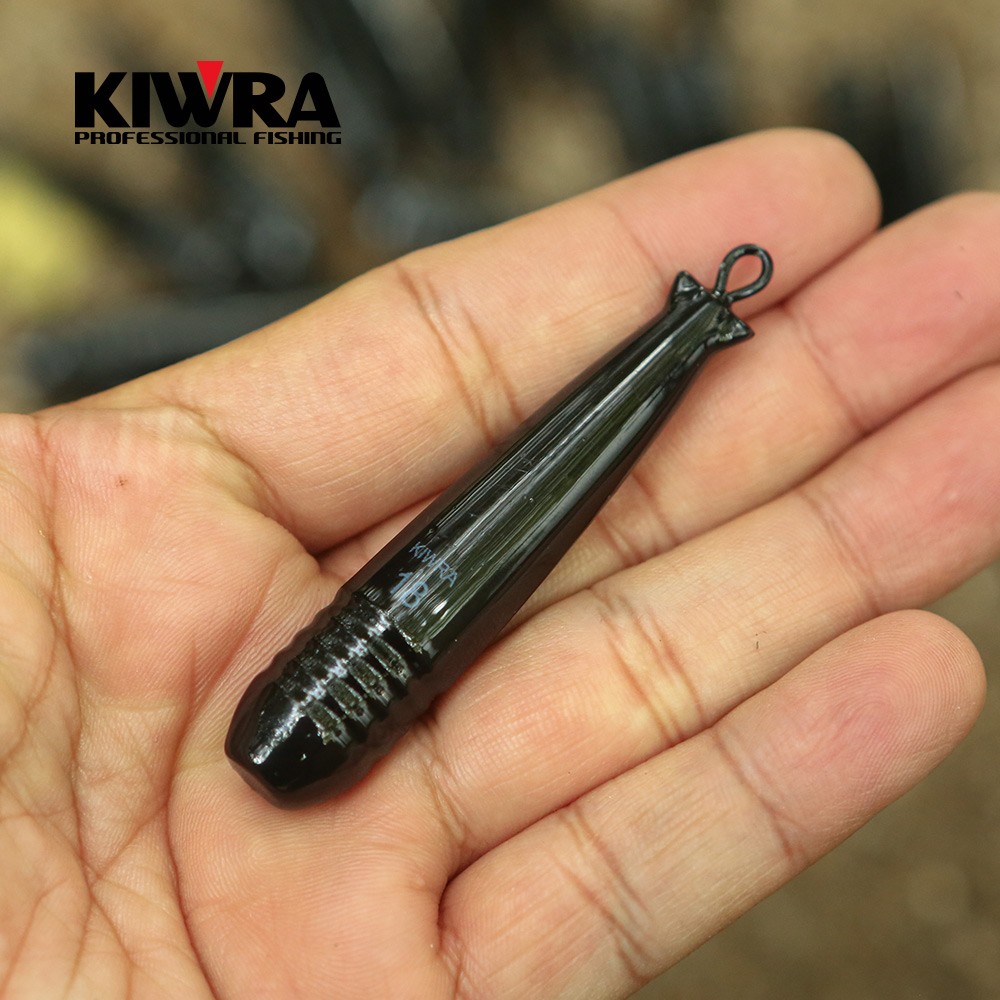 키우라 블랙 갑오징어 고리 다운샷 낚시 물방울 회전 봉돌 추 싱커 30호, 3개입, 1개 - 상품 이미지