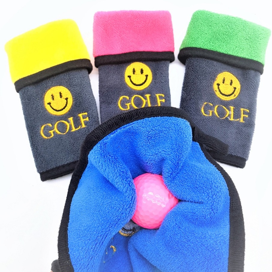 스마일 골프 수건 골프공 골프 볼 타올 골프악세사리 캐디용품 제품 이미지