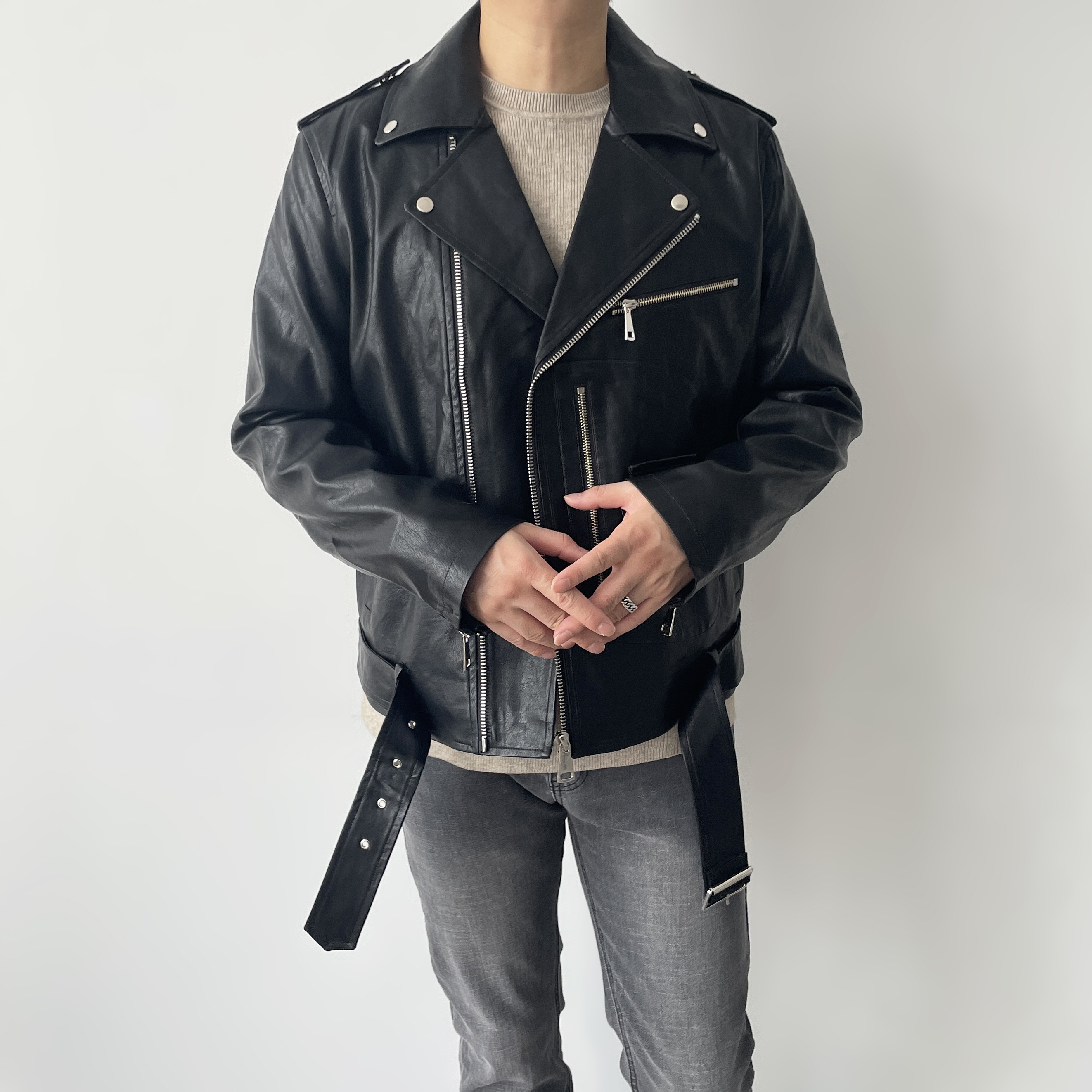 남자라이더자켓 남자가죽자켓 - 메인 이미지
