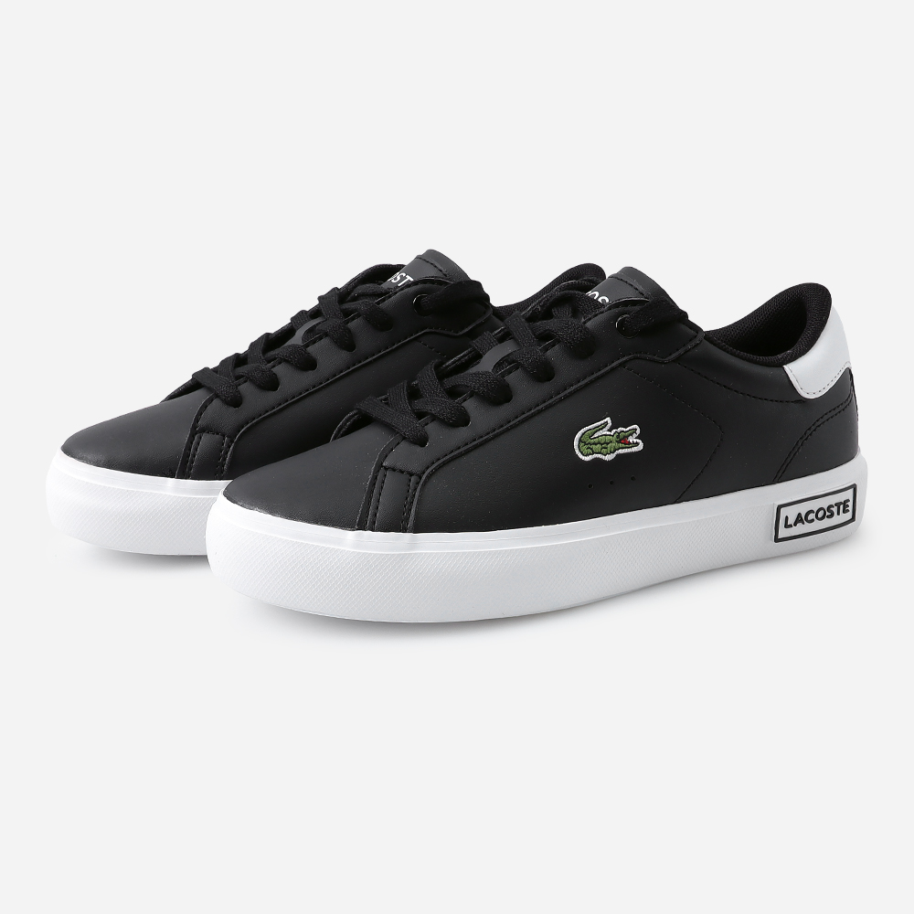 라코스테 여성 신발 파워코트 스니커즈 블랙