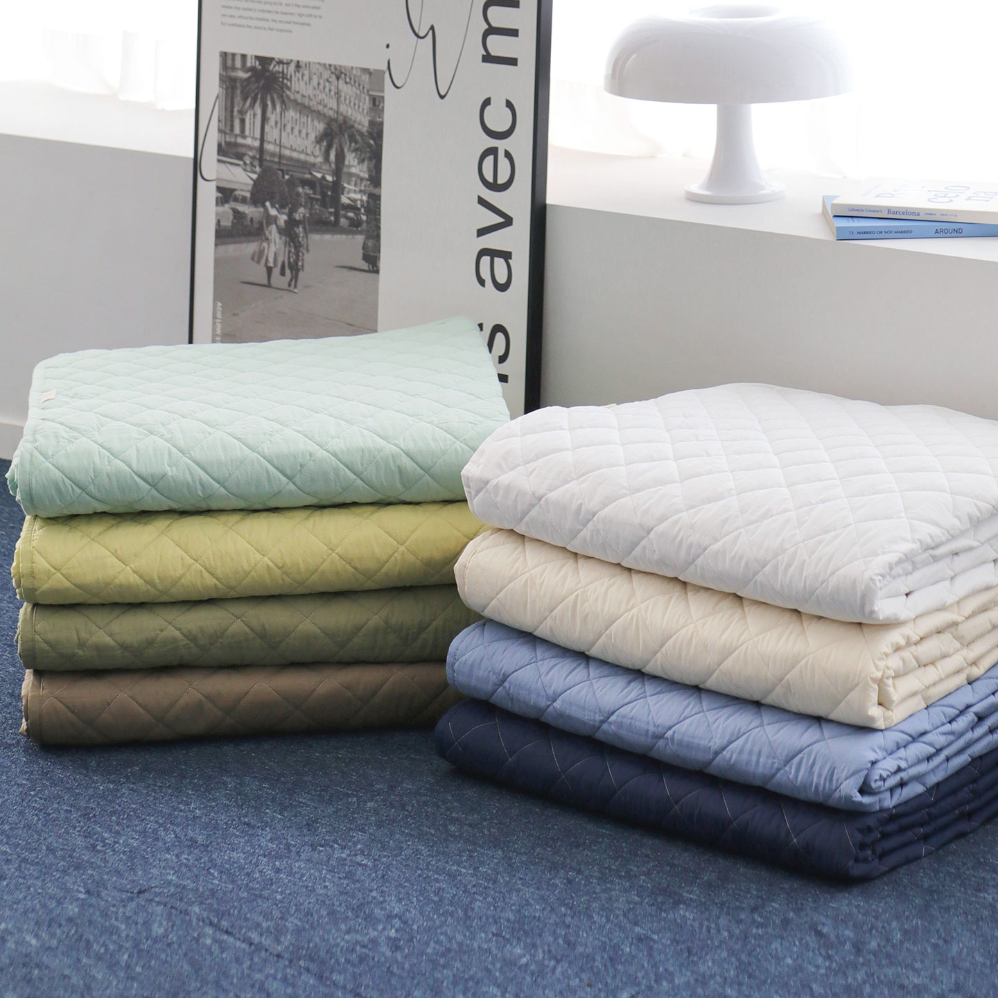 클래식 고밀도 순면80수 호텔식 10cm 더 넉넉한 누빔 침대패드 10색상