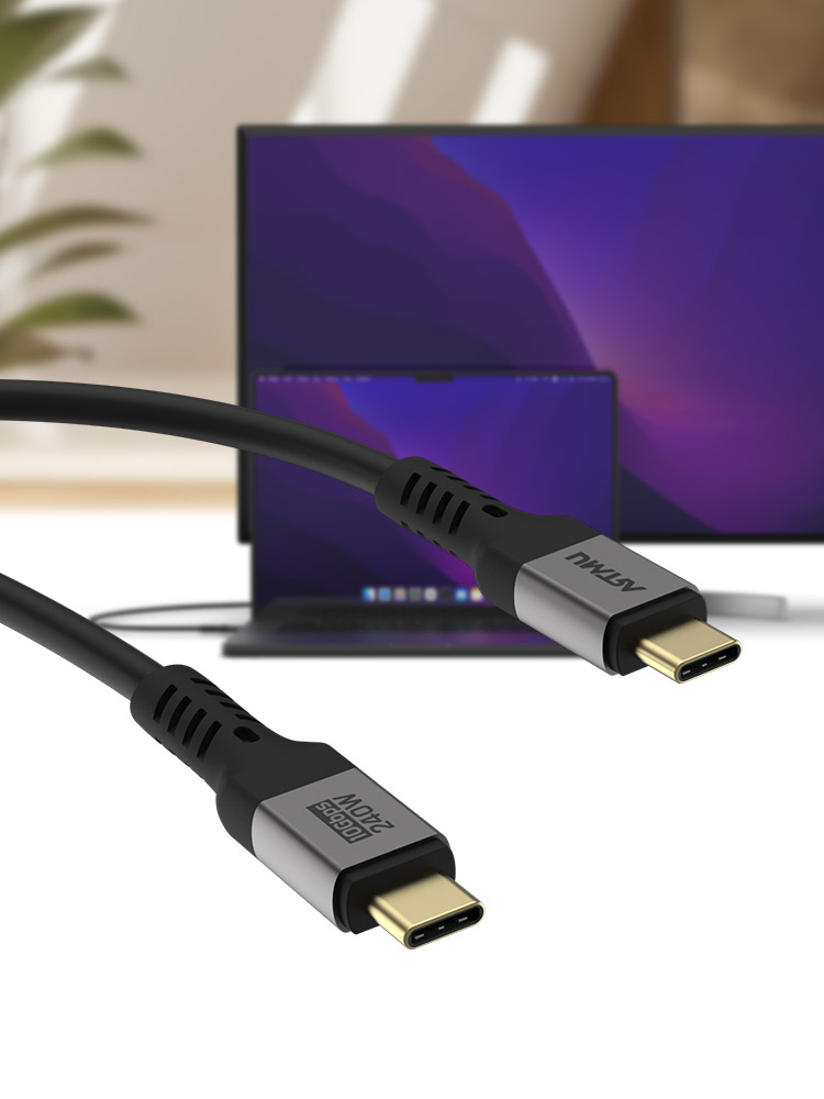 USB PD C to C 240W EPR GEN2 10Gbps 케이블 1m, 1개 - 상세 이미지 4