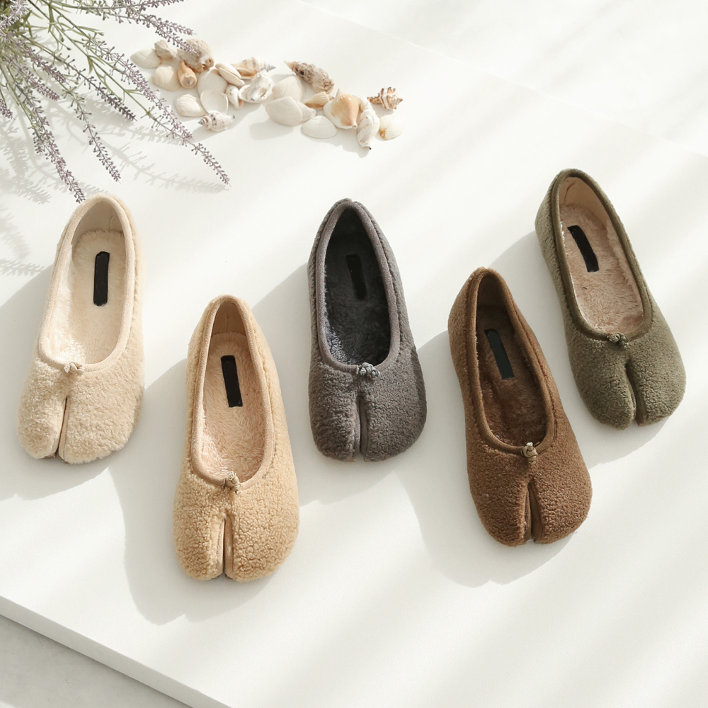 발편한플랫 겨울 양털 뽀글이 플랫슈즈