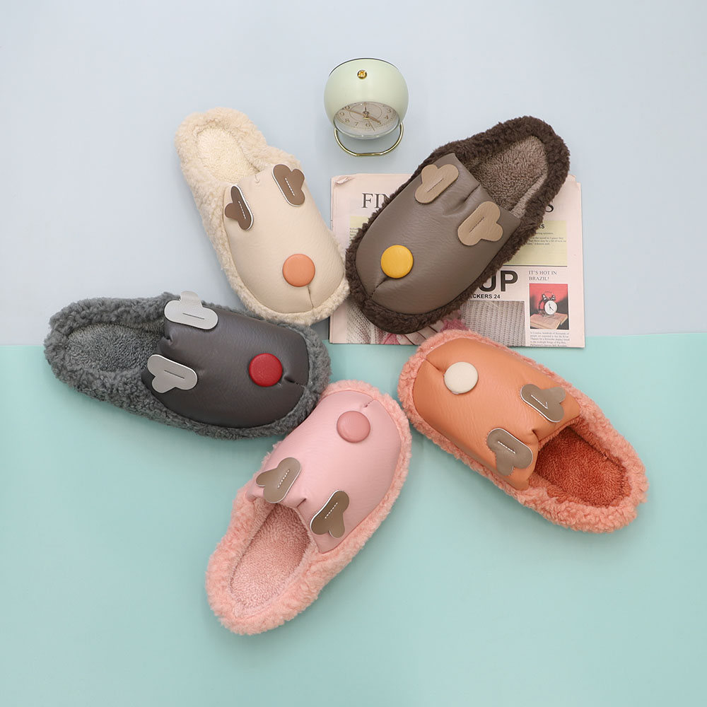 털실내화 겨울 사무실 실내 방한 거실화 층간소음 거실 루돌프 사슴코 슬리퍼