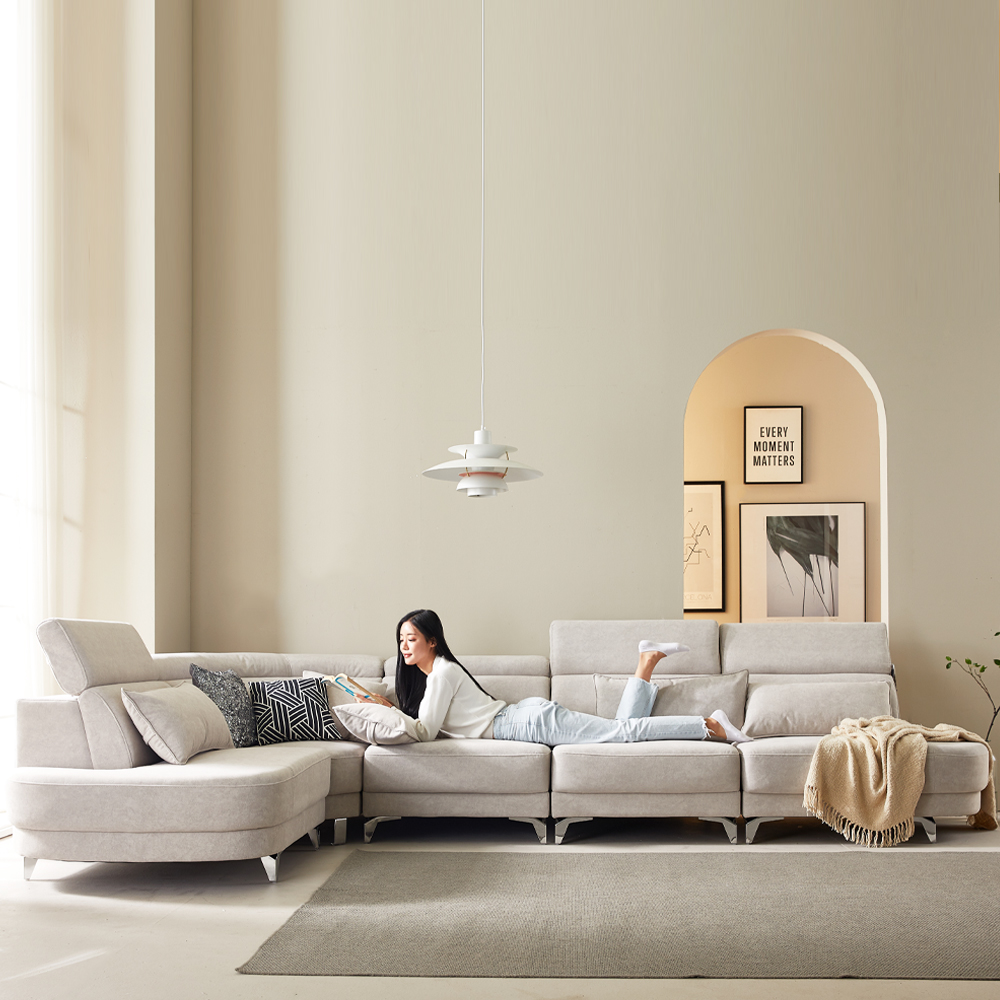 서광퍼니처 산티아고 조야 아쿠아텍스 패브릭 모듈 코너형 6인용 쇼파 sk