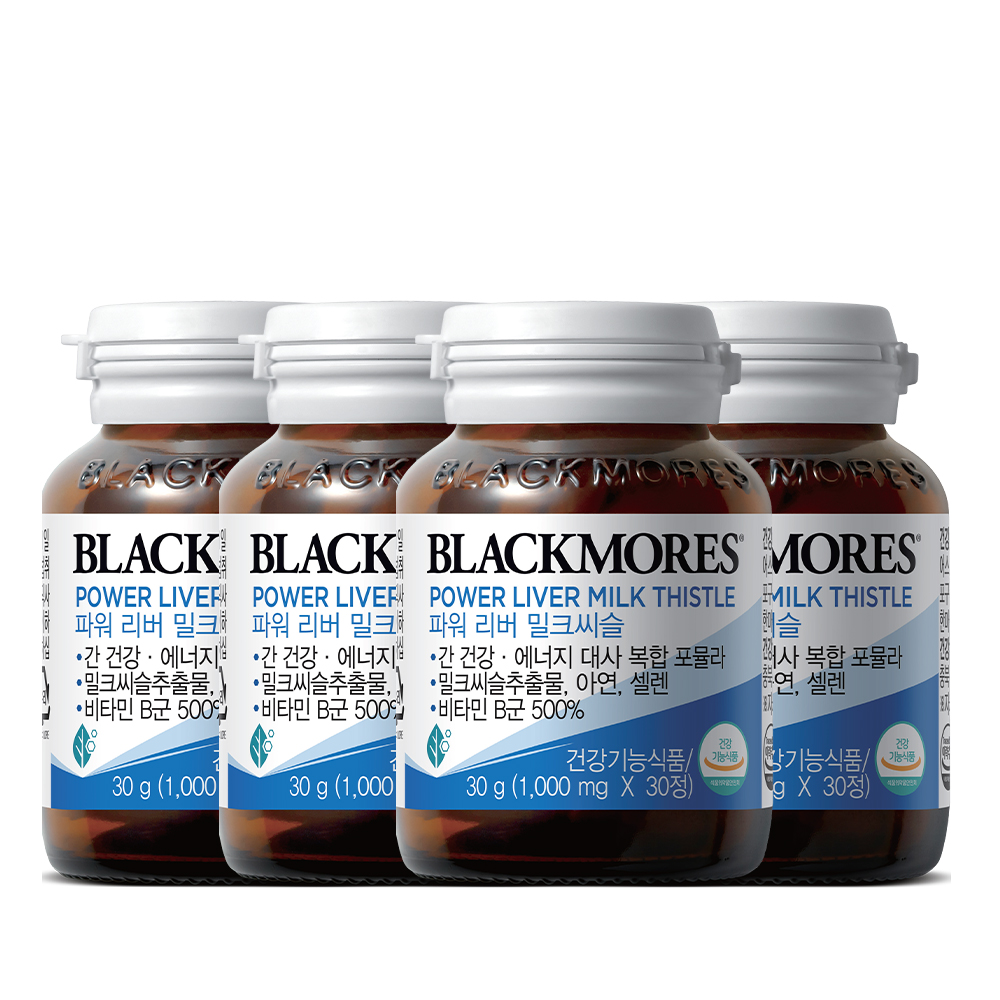 블랙모어스 파워 리버 밀크씨슬 30정 4병 제품 이미지