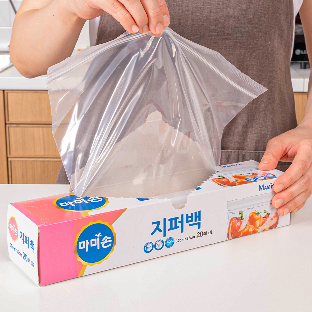 마미손 지퍼백 투명 크린 지퍼백 소형 - 상품 이미지
