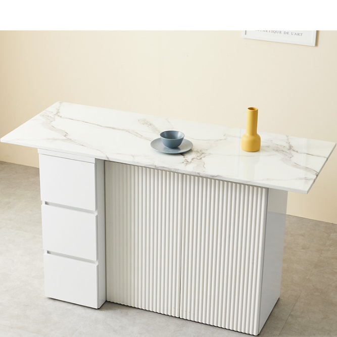 공간활용 마블 식탁 템바보드 식탁 거실 다이닝 테이블