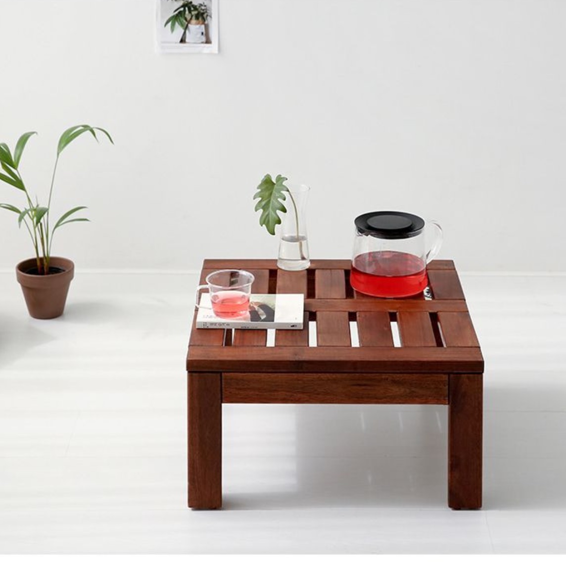 엔틱 티 테이블 1인 2인 거실용 탁자 빈티지 원목 테이블