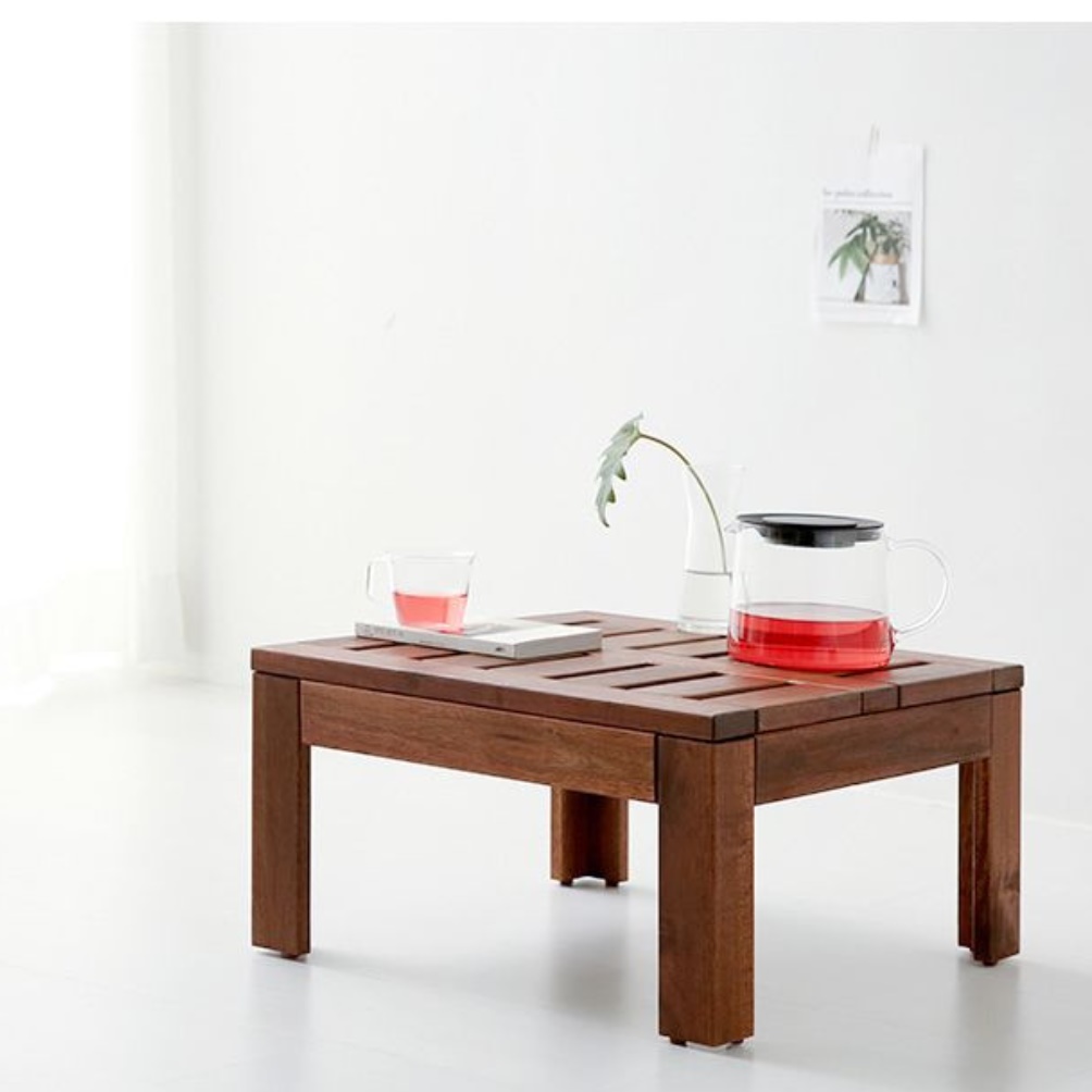 엔틱 티 테이블 1인 2인 거실용 탁자 빈티지 원목 테이블