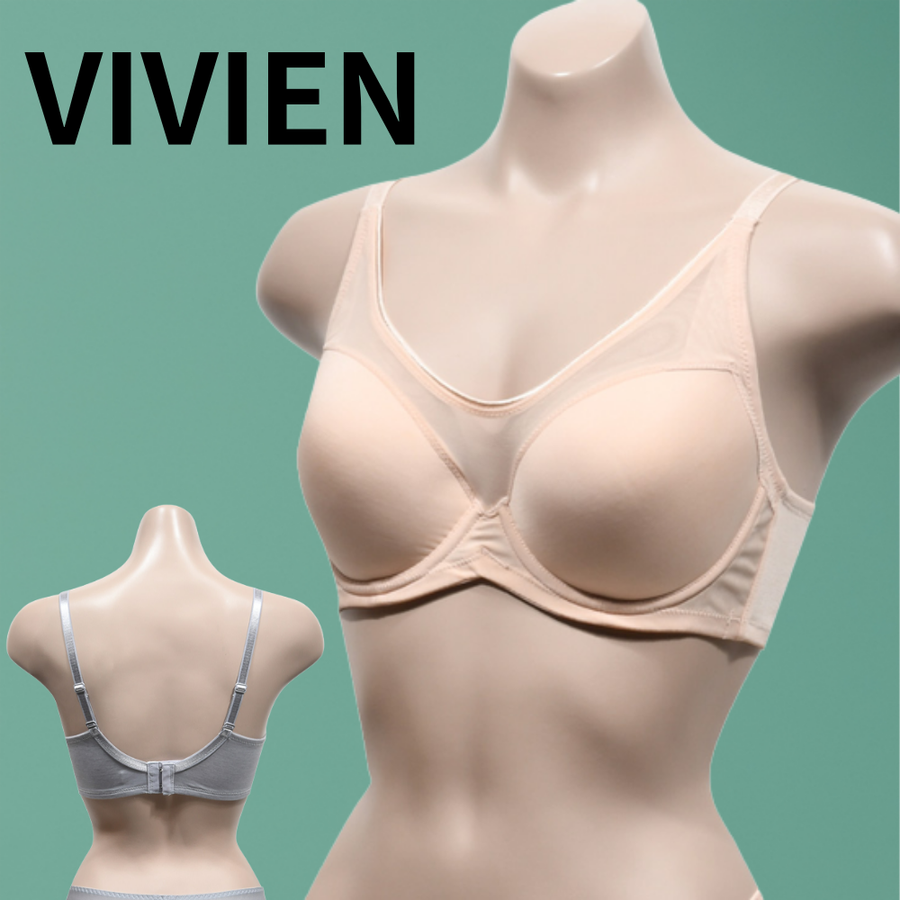 비비안 와이어있는 패드일체형브라 75C컵 80C컵 85C 90C 큰가슴 풀컵 마담브라 - 메인 이미지