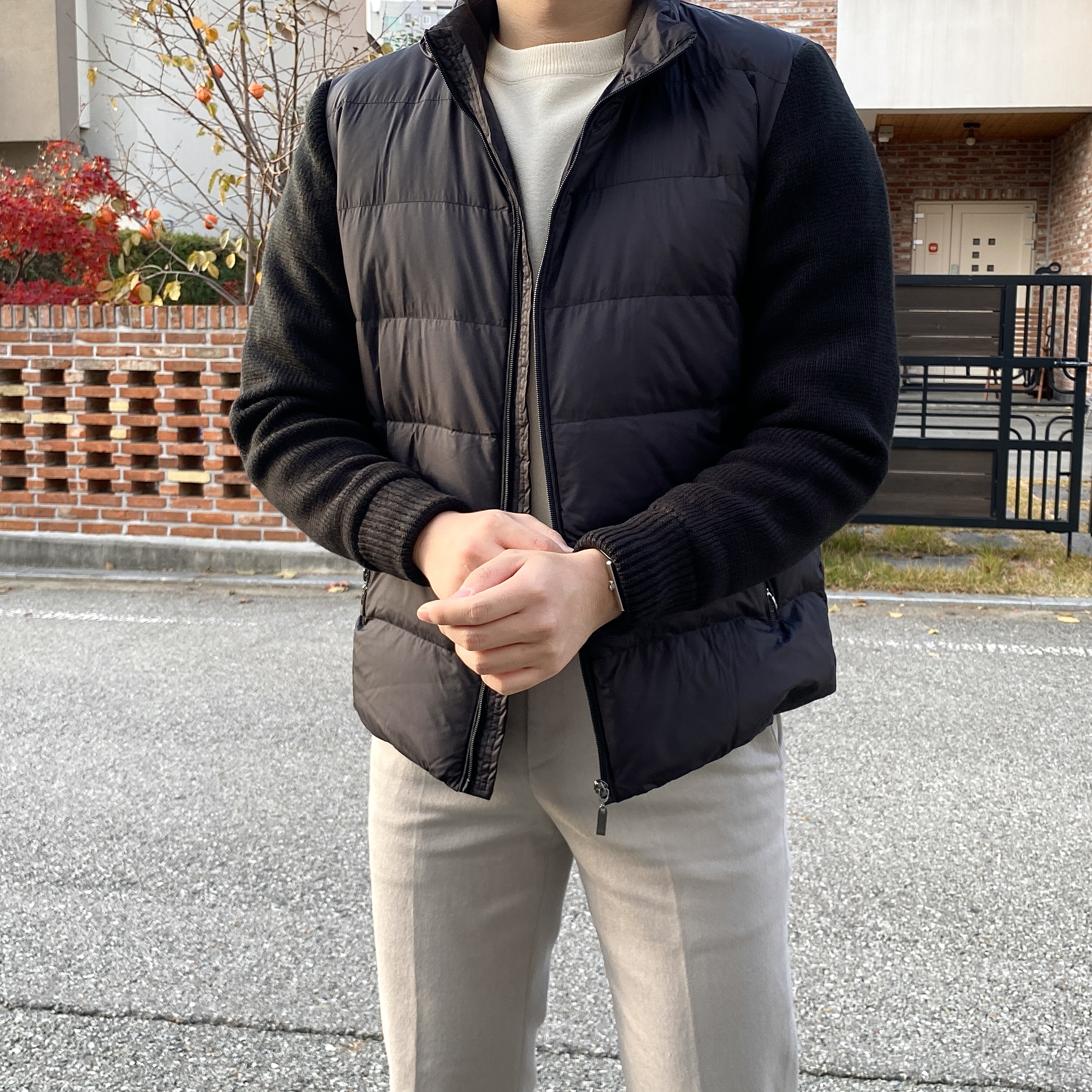 남자니트패딩 남자경량패딩