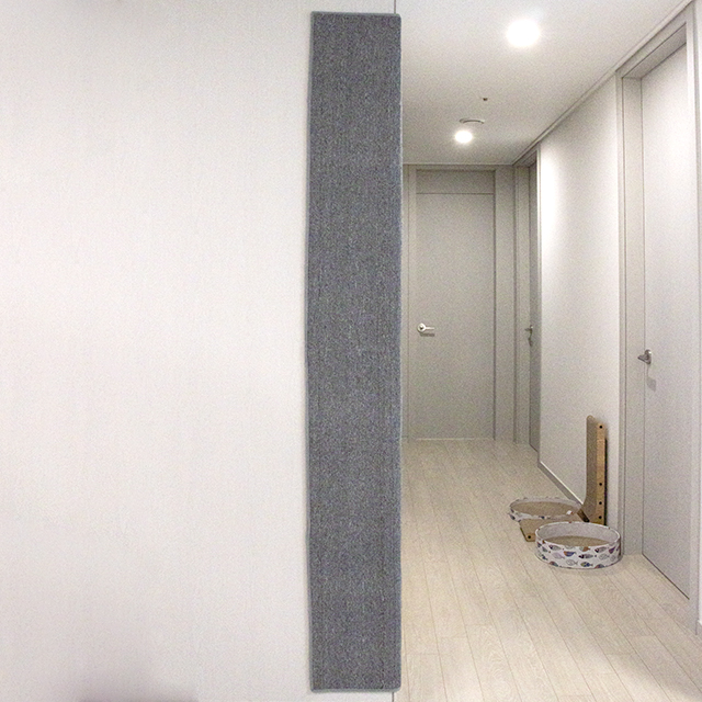리스펫 고양이 벽타냥 기둥 수직 스크래쳐 부착형 카페트 그레이, 소형 3개입 이미지 3