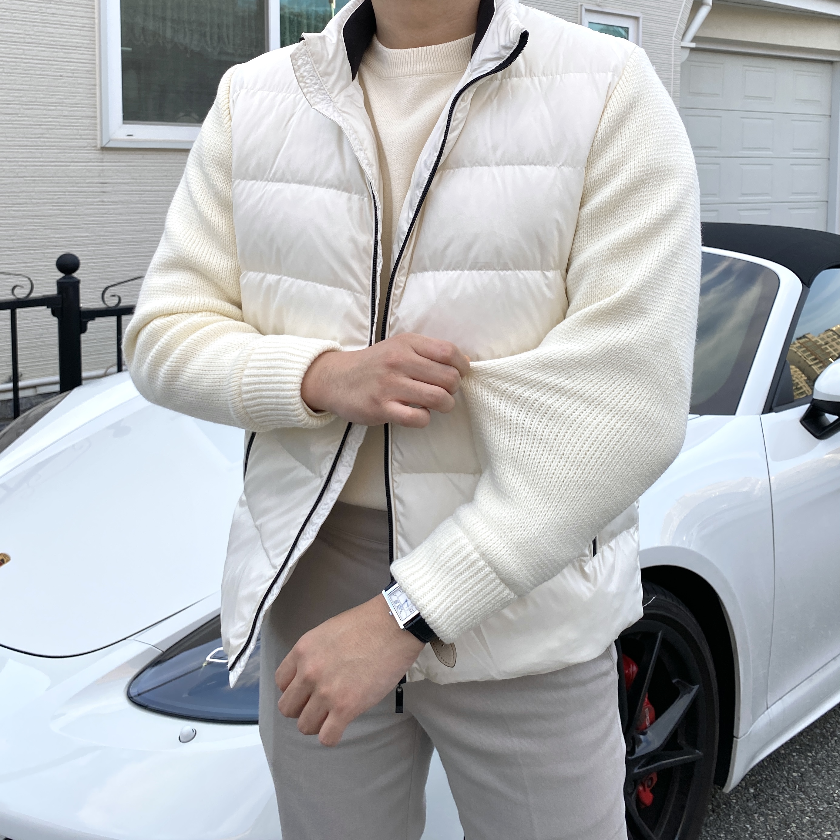 남자니트패딩 남자경량패딩