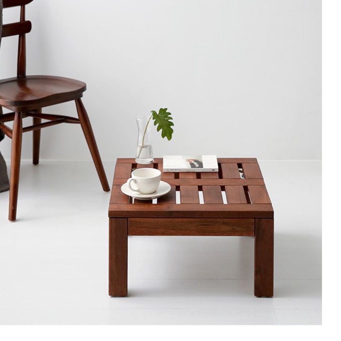 엔틱 티 테이블 1인 2인 거실용 탁자 빈티지 원목 테이블