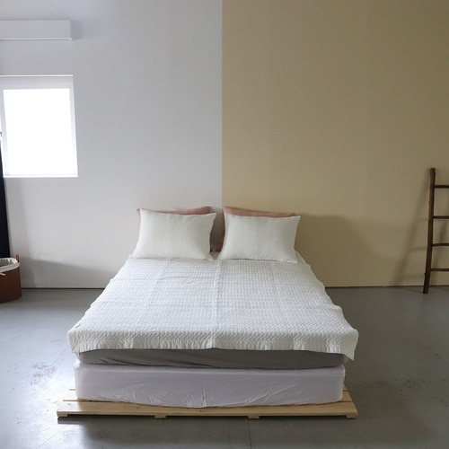 푸른자리 정온침장 듀엣 오가닉 침대패드 퀸 싱글 슈퍼싱글 피그먼트 워싱면