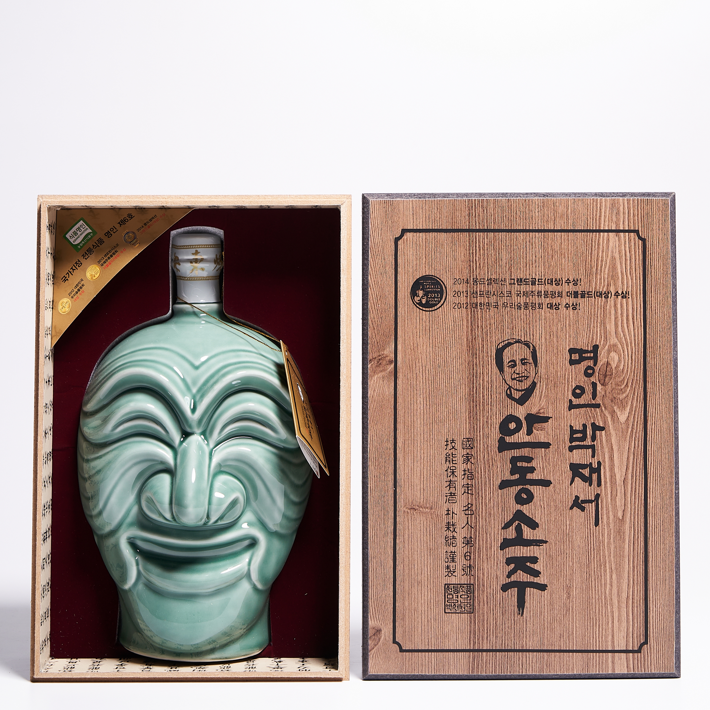 박재서 안동소주 명인 양반탈 45도 800ml 선물세트 - 메인 이미지