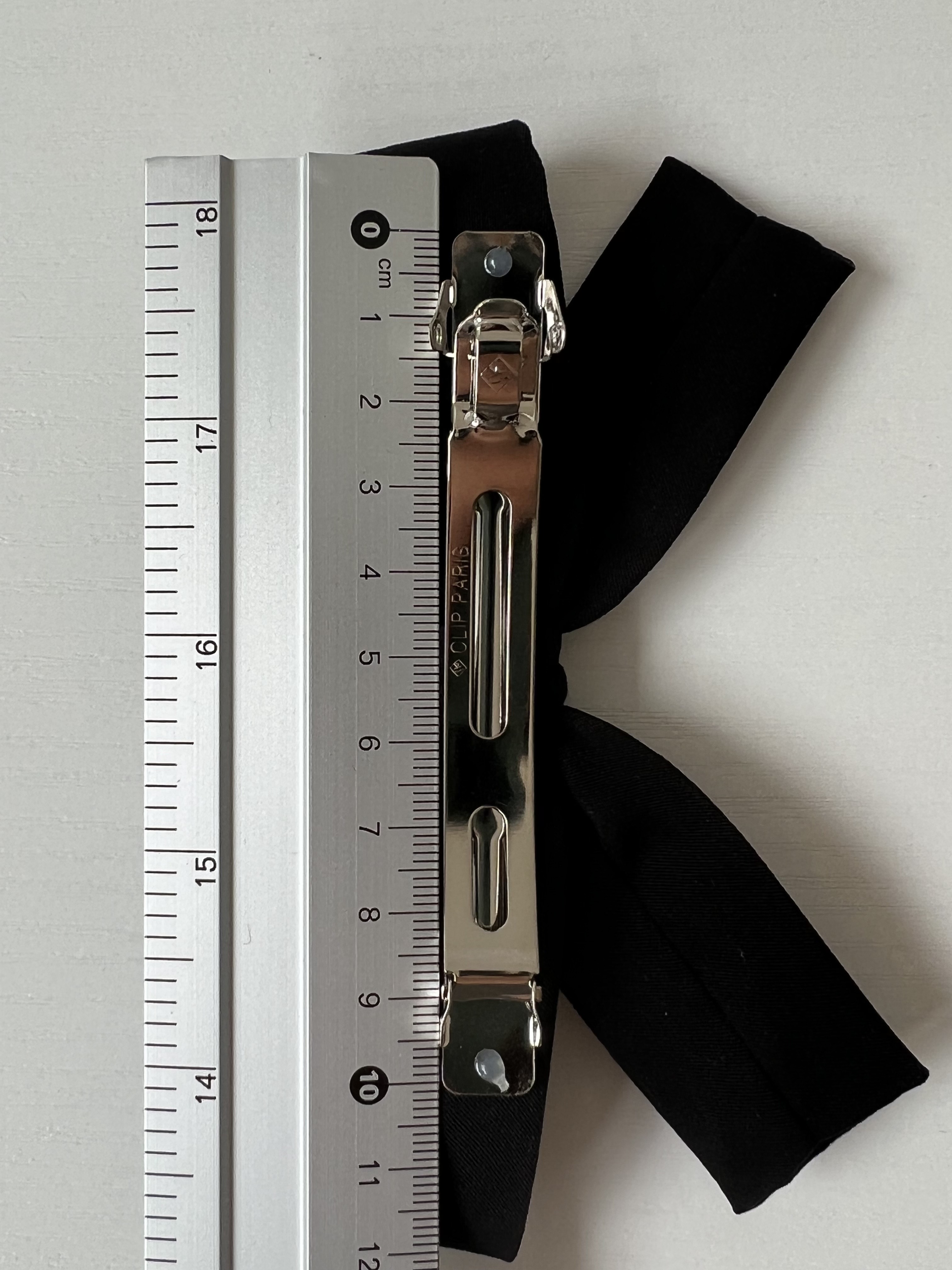 형태유지 10cm 매트새틴 심플 빅 리본자동핀 헤어클립 핸드메이드 이미지 6