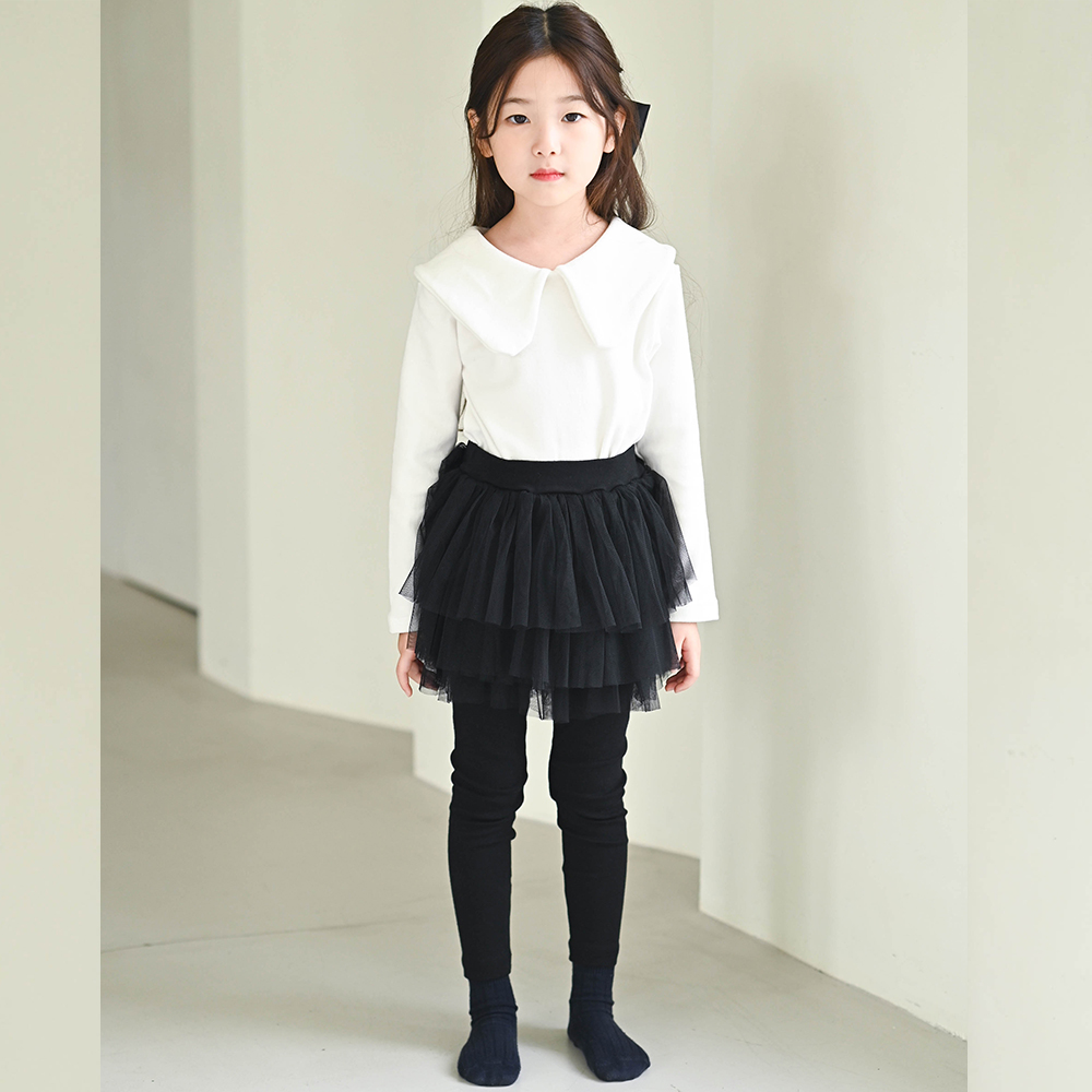 슈콧치마레깅스 봄 가을 여아 아동 유아 튜튜 샤 치랭스 블랙 그레이 아이보리 보통핏