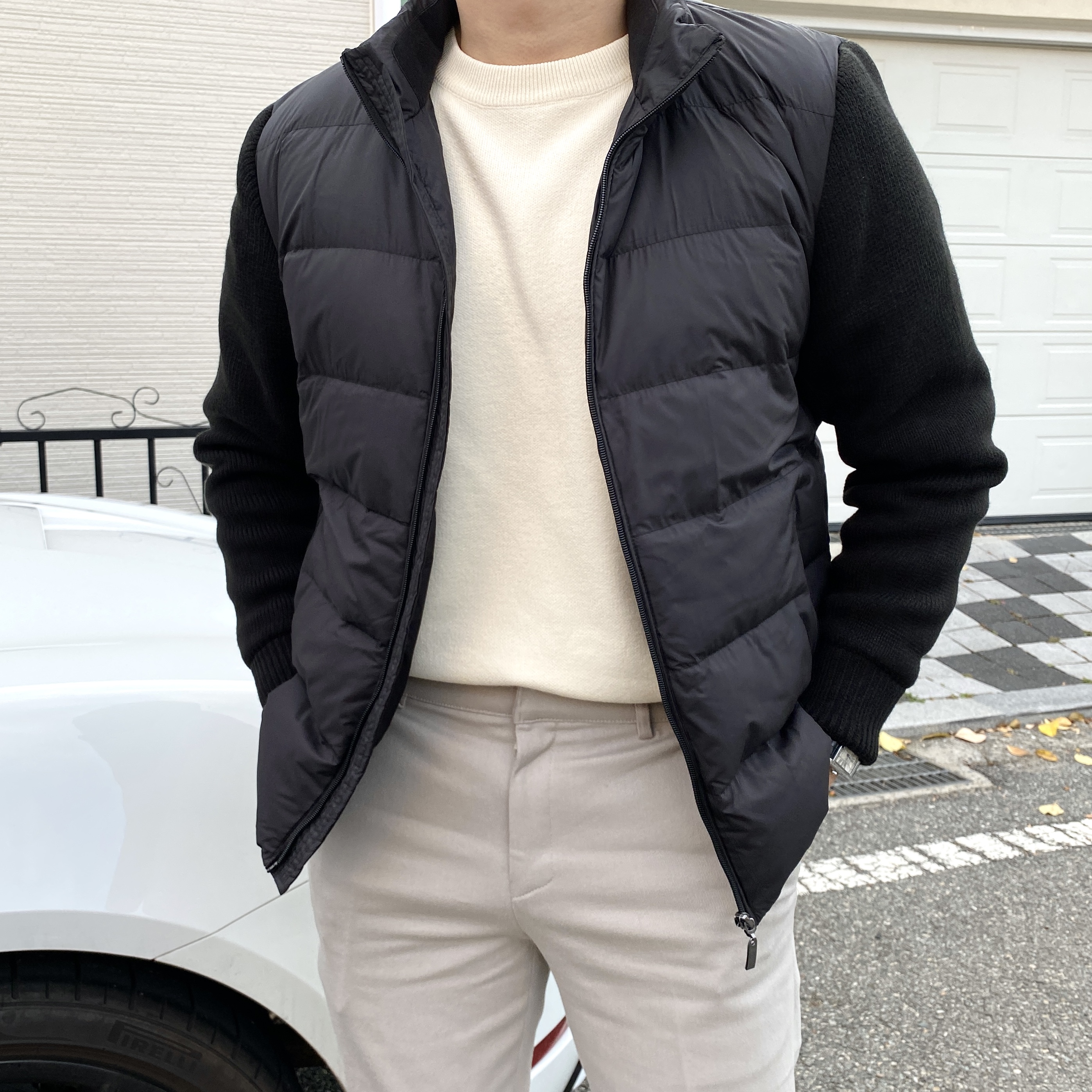 남자니트패딩 남자경량패딩