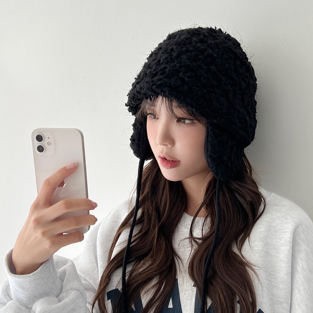 양털 뽀글이 귀달이 벙거지 겨울 방한 귀도리 버킷햇 벙거지 이미지 8